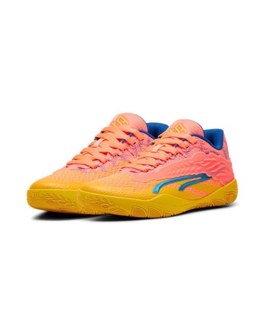 PUMA Orange Mesh Rubber Basketball Shoes