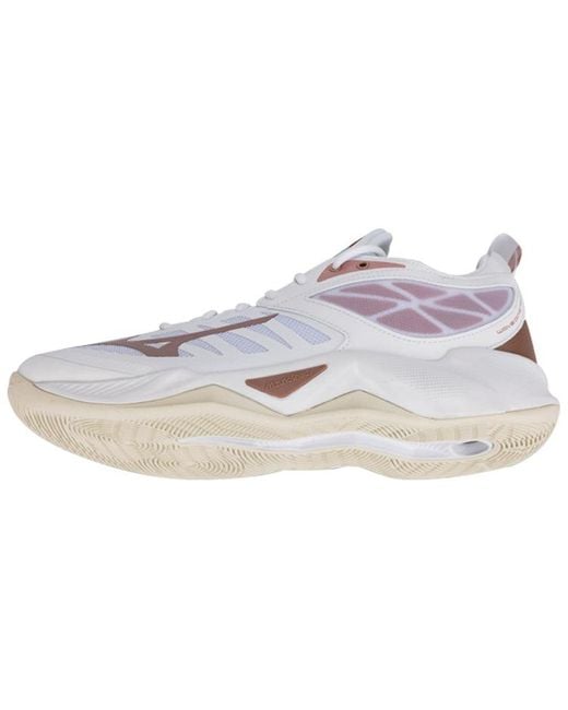 Mizuno White (Wmns) Wave Dimension Rose'
