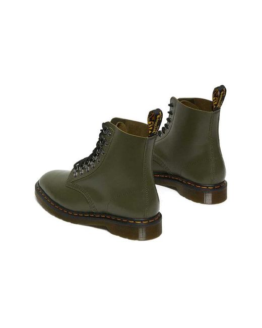 Dr. Martens Green 1460 Pascal Verso Stylish Simplicity Waterproof Wear-Resistant Mid Tops Martin Boots Couple Style for men