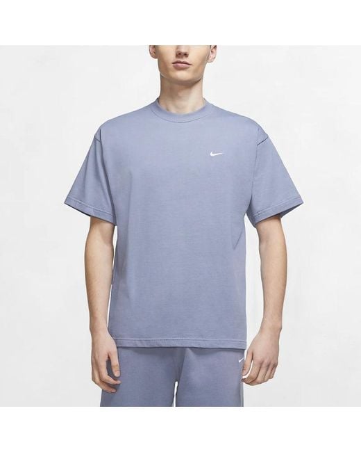 Nike Blue Lab Solo Swoosh Basic Sports Short Sleeve for men
