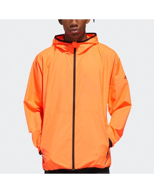 Adidas Orange Sports Stylish Jacket Fluorescence for men