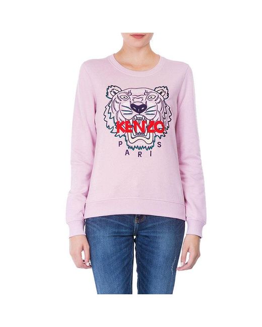 KENZO Wmns Ss21 Classic Tiger Head Printing Long Sleeves Light Hoodie in Pink Lyst UK