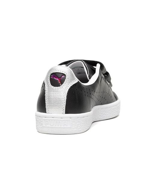 PUMA Wmns Basket Strap Explosive in Black Lyst UK