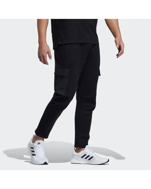 Adidas Black Cozy Breathable Casual Cargo Long Pants for men