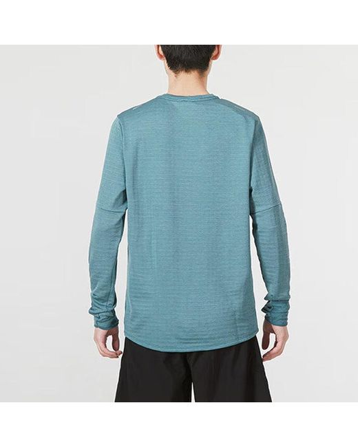 Nike Blue Dri-Fit Legend Long Sleeve Fitness Top 'Lake' for men