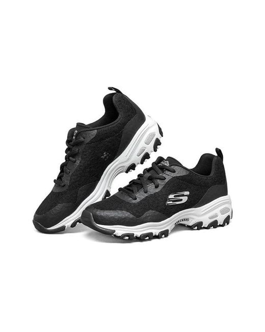 Skechers Black (Wmns) D Lites 1.0 Low-Top Daddy Shoes