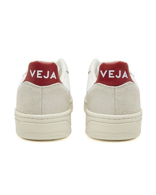 Veja White V-10 B-Mesh Lace-Up 'Natural Marsala'