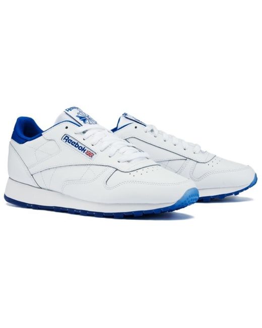 Reebok Blue Classic Leather Ice Shoes Vector' for men