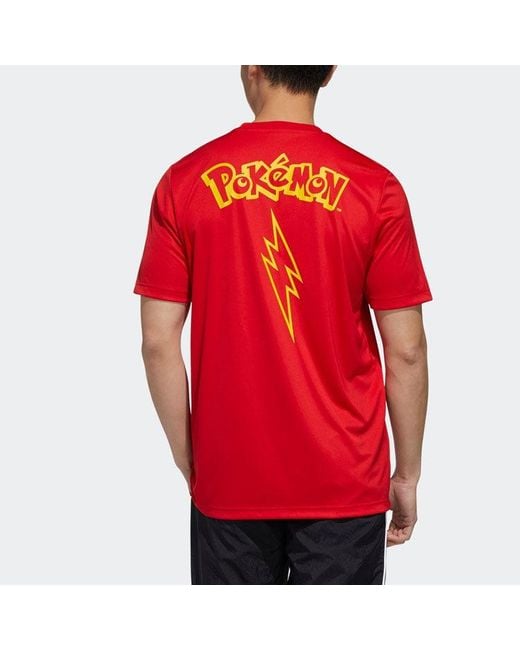 Adidas Red X Pokmon Crossover Training Sports Short Sleeve for men