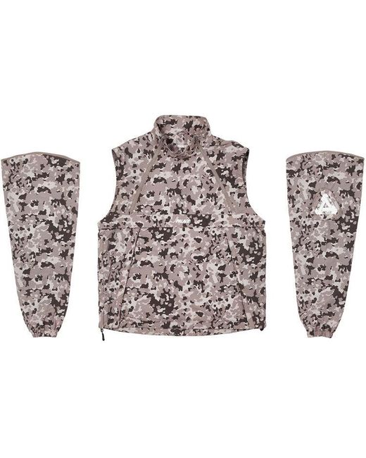 Palace Gray Ss22 Zip Off Gilet Jacket for men