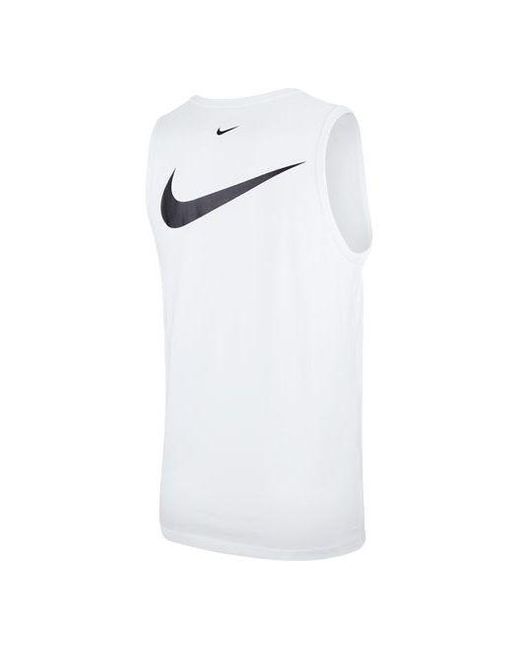 Nike White Swoosh Casual Sports Printing Breathable Vest for men