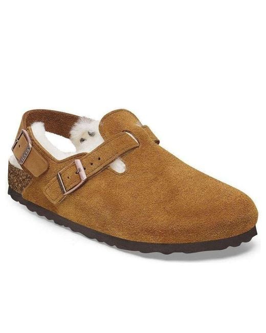 Birkenstock Brown Tokio Inside Shearling Suede 'Regular' for men