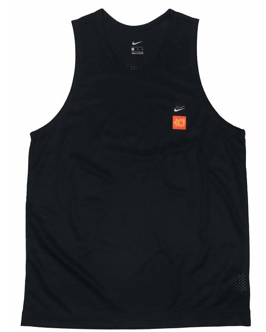 Nike Black Kd Durant Basketball Sports Printing Breathable Vest for men