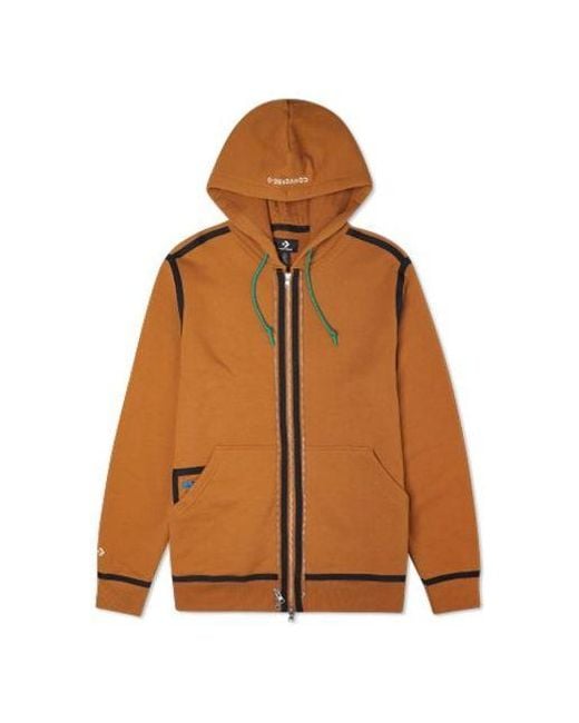 Converse Brown Utility Full Zip Hoodie Asia Sizing 'Dark Soba'