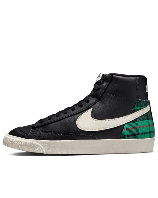 Nike Black Blazer Mid '77 Premium Tartan Plaid' for men