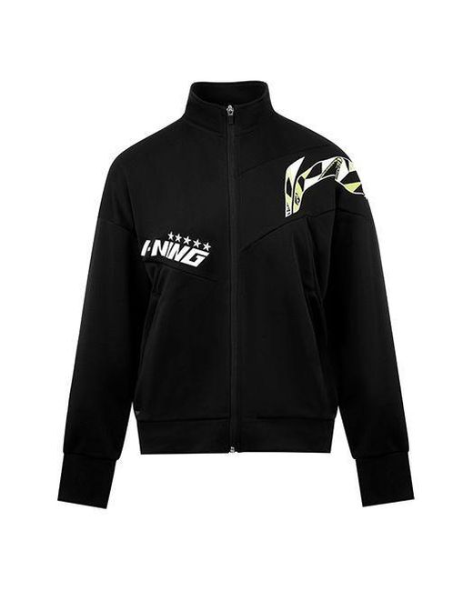 Li-ning Black (Wmns) Badminton Series Logo Printing Jacket