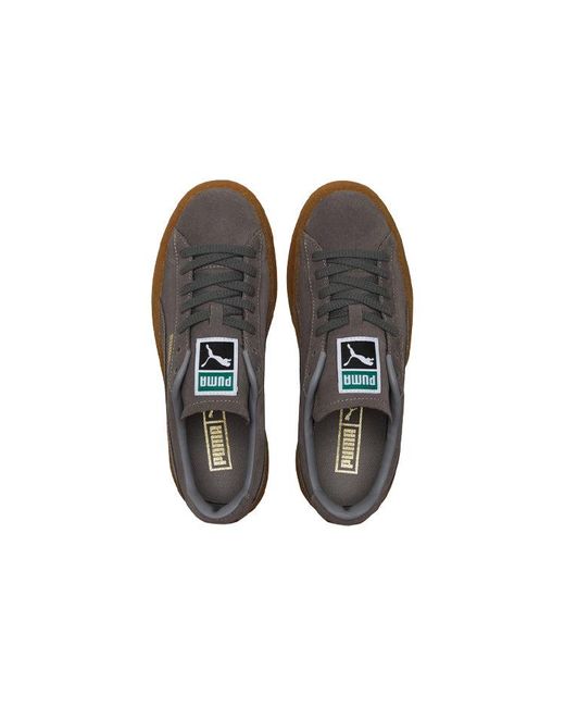 PUMA Brown Suede Crepe Leisure Board Shoes for men