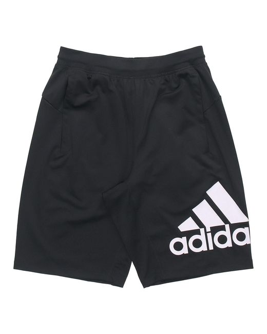 Adidas Black Sports Slogan Knitted Shorts for men