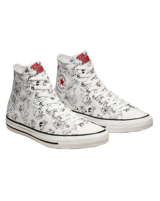 Converse White Tom And Jerry X Chuck Taylor All Star High for men