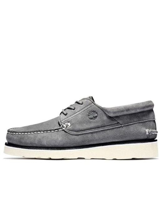 Timberland Gray 3 Eye Wedge Narrow Fit Oxford Shoes 'Medium Suede' for men