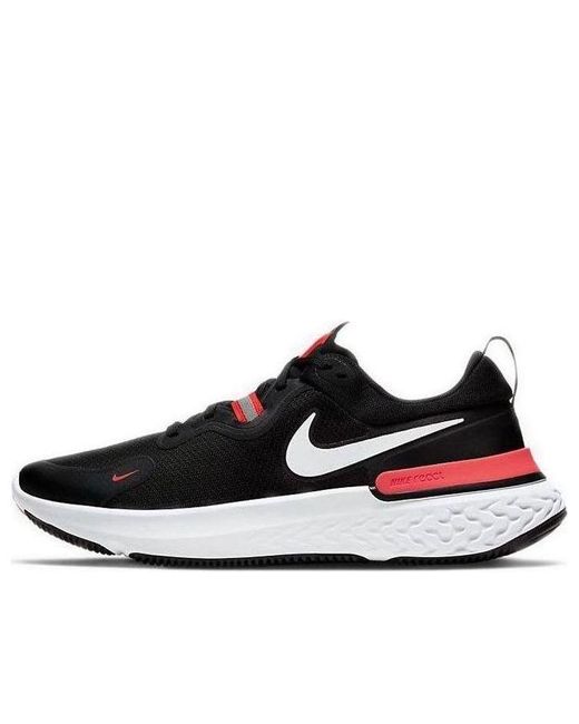 Nike Black React Miler 'Laser Crimson' for men