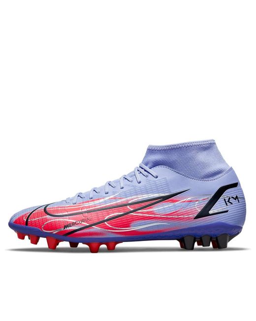 Nike Blue Kylian Mbapp X Mercurial Superfly 8 Academy Ag 'Flames' for men