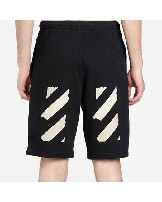Off-White c/o Virgil Abloh Black C/O Virgil Abloh Tape Arrows Sweatshorts for men