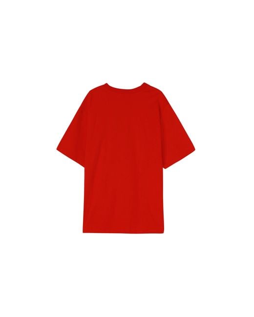 Adidas Red Originals Oversized Tee Round Neck Short Sleeve for men