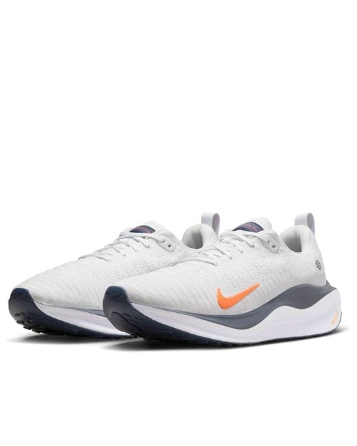 Nike White Infinityrn 4 Road Running Shoes for men