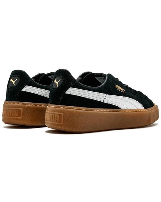 PUMA Black (Wmns) Suede Platform Gum'