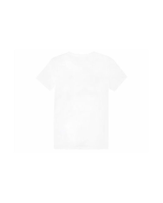 Adidas White Letter Logo Applique Sports Short-Sleeve Tee for men