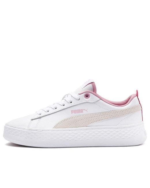 PUMA White (Wmns) Smash Platform Low Pale'
