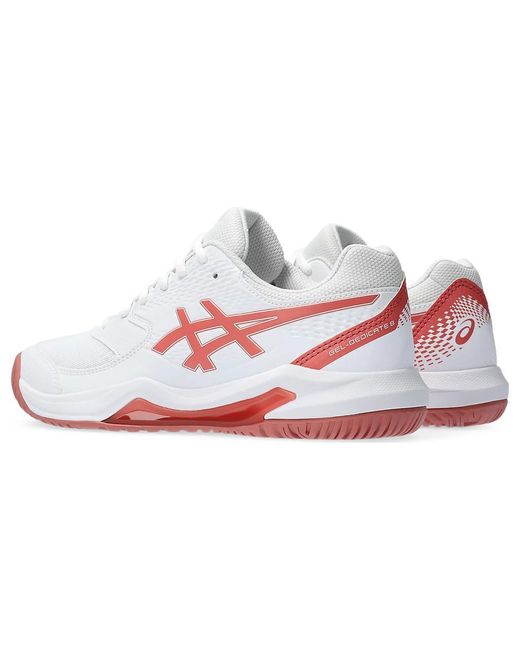 Asics White (Wmns) Gel-Dedicate 8 Light Garnet'