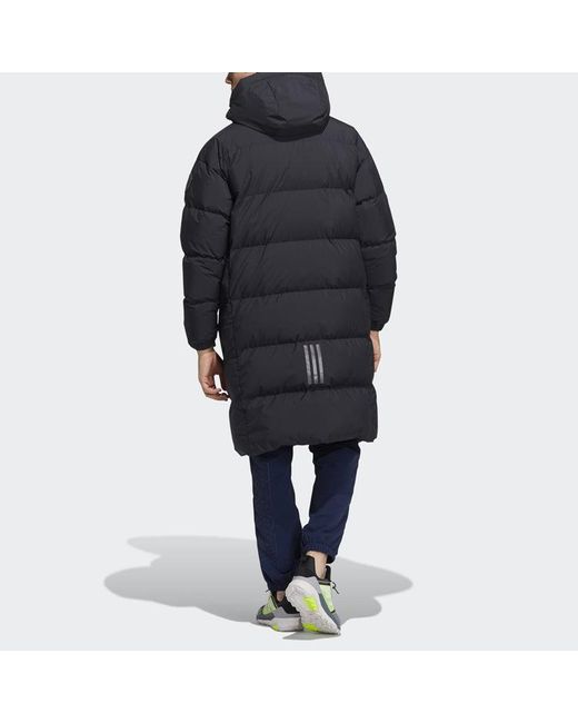 Adidas Blue Gd Puffy Lg Co Hooded Down Jacket for men