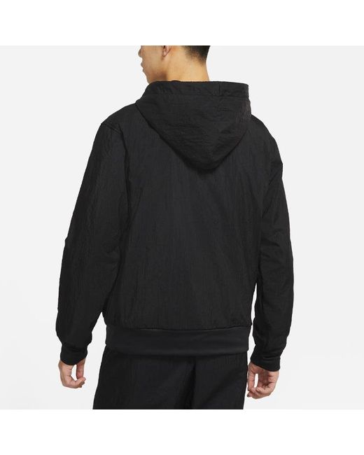 Nike Black Standard Issue Zip Hooded Jacket for men