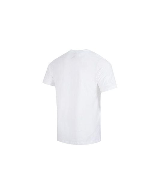 Adidas White Essentials Single Jersey Big Logo Tee for men
