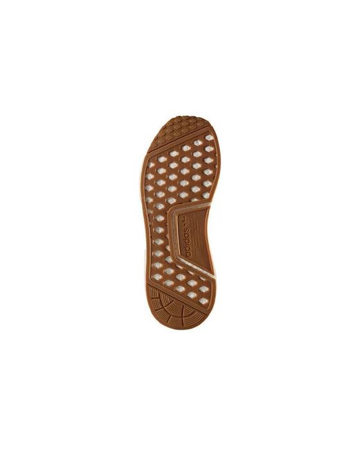 Adidas White Nmd_R1 Primeknit Gum' for men