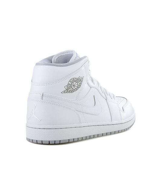 Nike White 1 Mid Wolf' for men