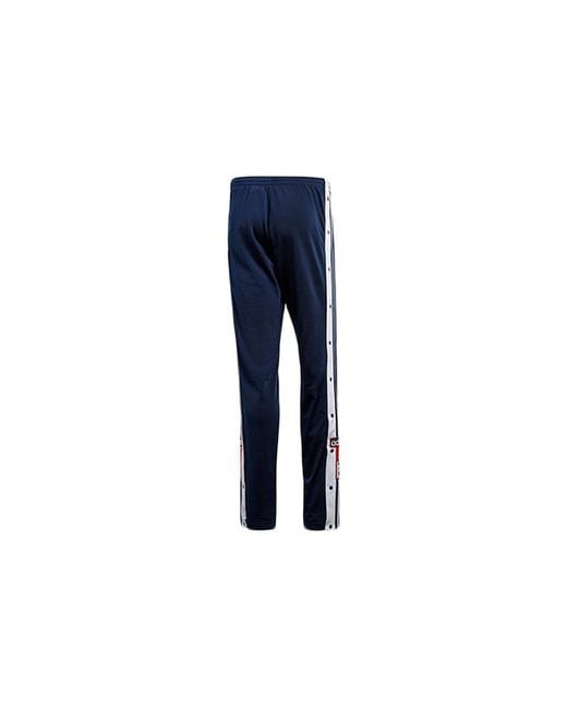 Adidas Blue Originals Side Button Athleisure Casual Sports Pants for men