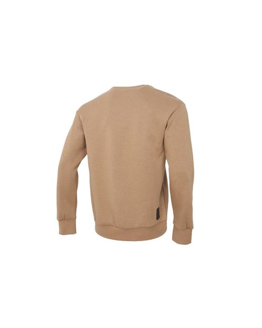Adidas Brown Wj Swt Logo Printing Sports Round Neck Pullover for men