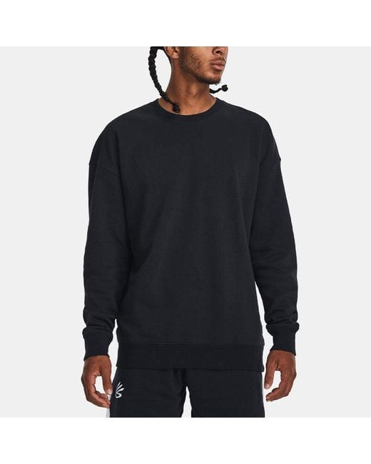 Under Armour Black Curry Splash Crew Sweatshirt for men