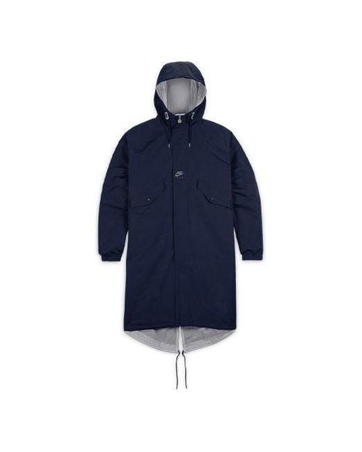 Nike Blue Air X Kim Jones Crossover Reversible Mid-Length Hooded Jacket Us Edition