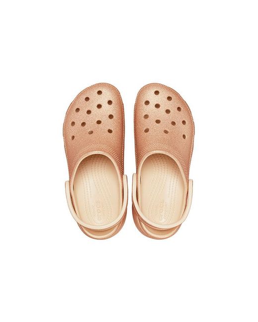 CROCSTM Brown (Wmns) Classic Glitter Clogs