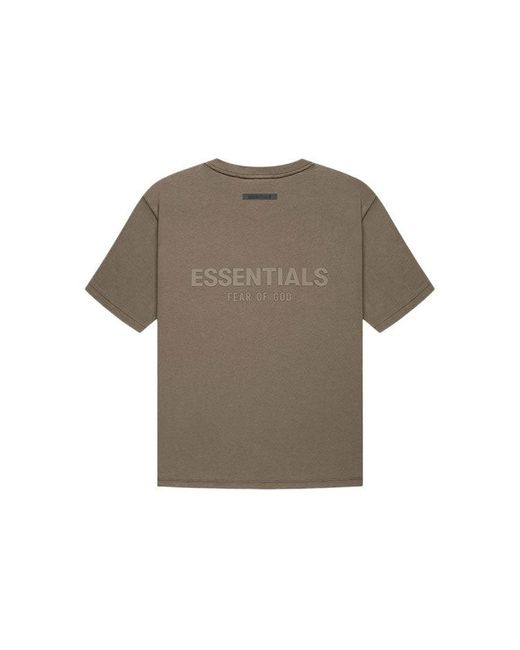 Fear Of God Gray Fw21 Logo Tee 'Harvest' for men