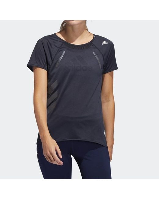 Adidas Black (Wmns) Heat.Rdy Tee Running Sports Short Sleeve