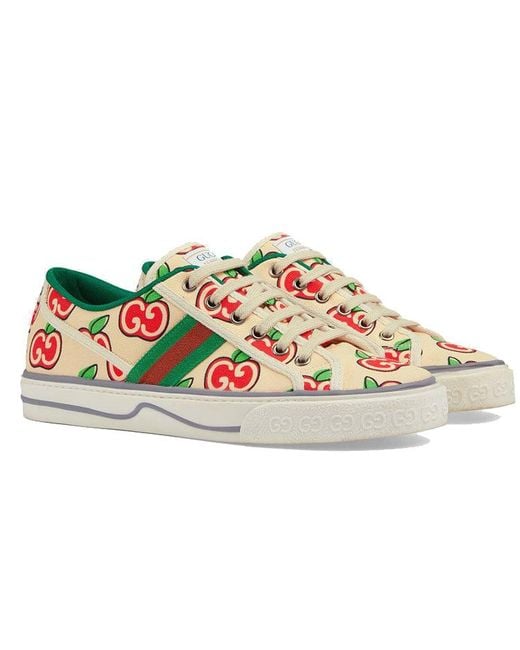 Gucci Red (Wmns) Tennis 1977 'Gg Apple Print'
