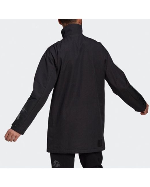 Adidas Blue Wj Jkt Long Woven Training Casual Sports Jacket for men