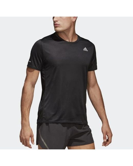 Adidas Black Run Tee M Cg Running Sports Round Neck Short Sleeve for men