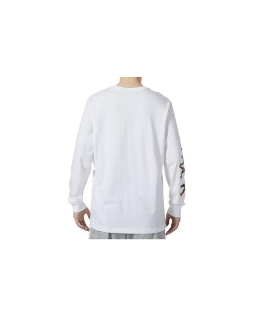 Nike White Brand Long-Sleeve T-Shirt for men
