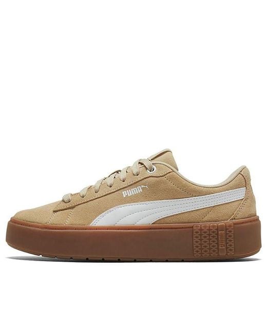 PUMA Brown Smash Platform V2 Suede 'pale Khaki'